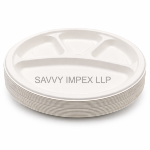 4CP 12inch Round Sugar Bagasse Plate
