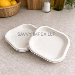 7Inch square Sugar Bagasse Plate