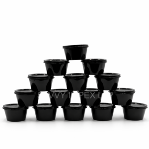 50ml Round Black Plastic container