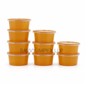 120ml Plastic Gold Round Container