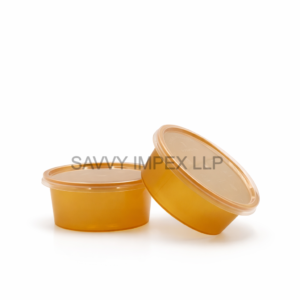 200ml Plastic Gold Round Container