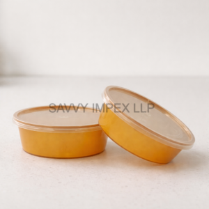 250ml Plastic Gold Round Container