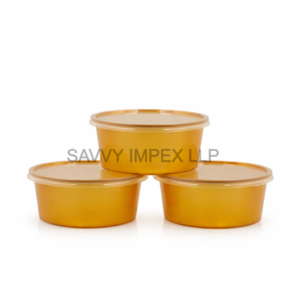 300ml Plastic Gold Round Container
