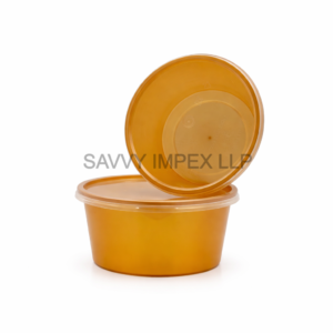 500ml Plastic Gold Round Plastic Container