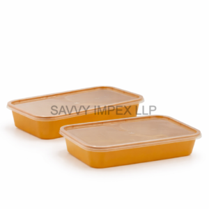 500ml Plastic Rectangle gold container