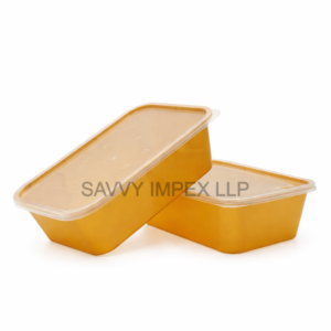 750ml Plastic Rectangle gold container