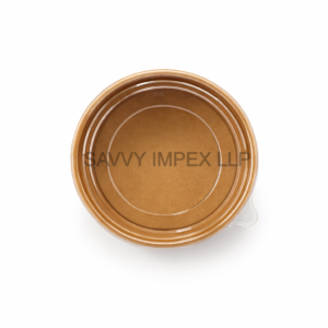 500ML Brown Salad Box with PP Lid
