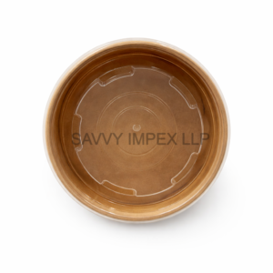 500ML Brown Salad Box with Pet Lid