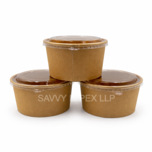 1000ML Brown Salad Box with PP Lid