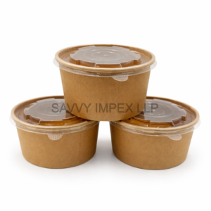 1000ML Brown Salad Box with Pet Lid