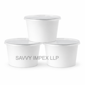 500ml Round White Plastic container