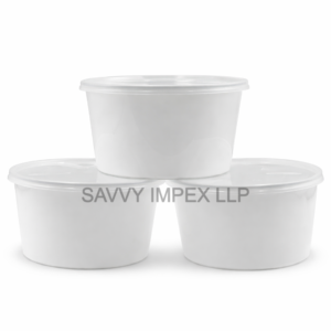 1000ml Round White Plastic container