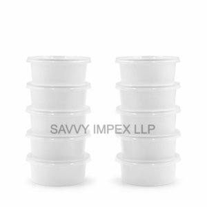 200ml Round White Plastic container