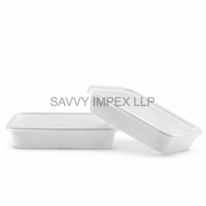 500ml Square White Plastic container