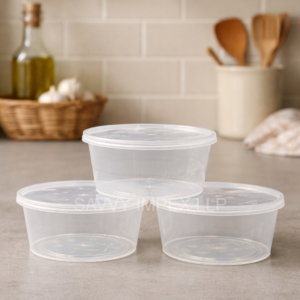 1000ml Round Transparent Plastic container