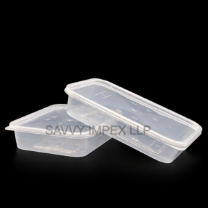 500ml Square Transparent Plastic container