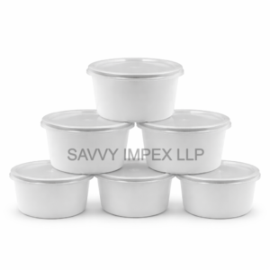100ml Round White Plastic container