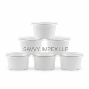120ml Round White Plastic container