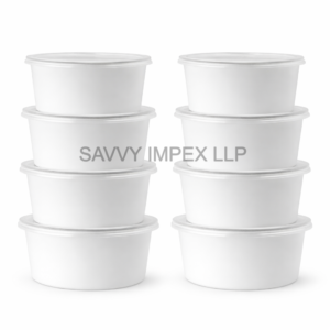 750ml Round White Plastic container