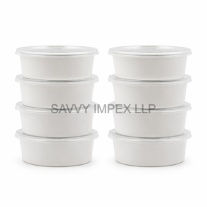 250ml Round White Plastic container